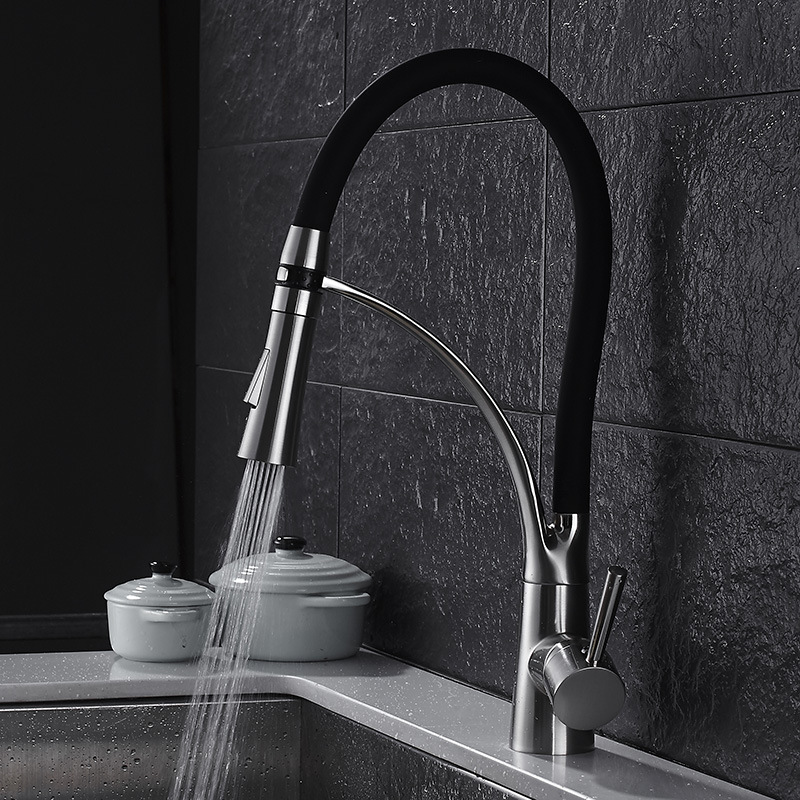 Commercial Kitchen Faucet - Pull Down Kitchen Faucet Solid Brass