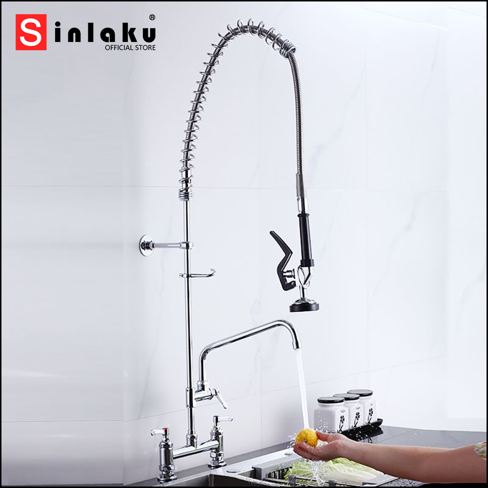 Commercial Kitchen Faucet - SINLAKU Kitchen Faucet with Pull Down