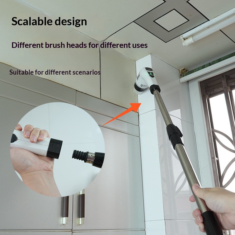 Commercial Kitchen Cleaning - HOMEFISH Cordless Spin Scrubber Electric Cleaning