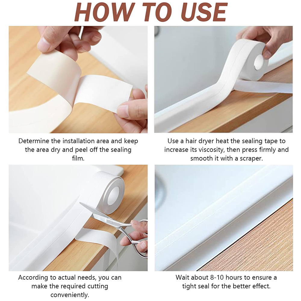 3.2M Bath Caulk Tape Self Adhe - đánh giá và giá Commercial Kitchen Wall