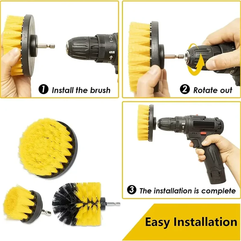 3 pcs/set drill brush set powe - đánh giá và giá Commercial Kitchen Cleaning