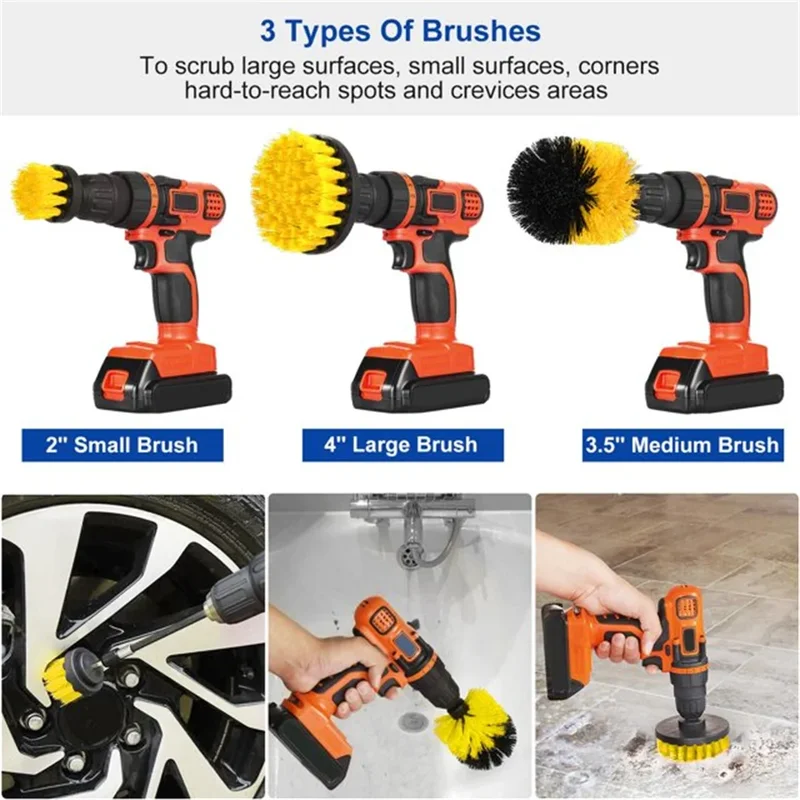 3 pcs/set drill brush set powe - đánh giá và giá Commercial Kitchen Cleaning
