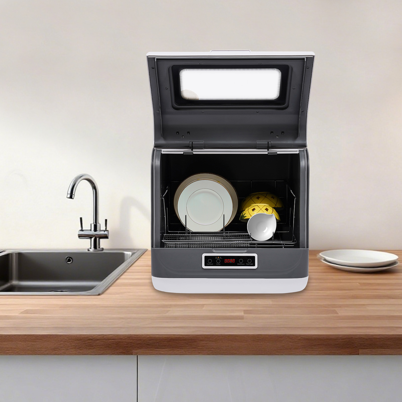 Countertop Dishwasher+800W Rat - đánh giá và giá Commercial Kitchen Dishwasher