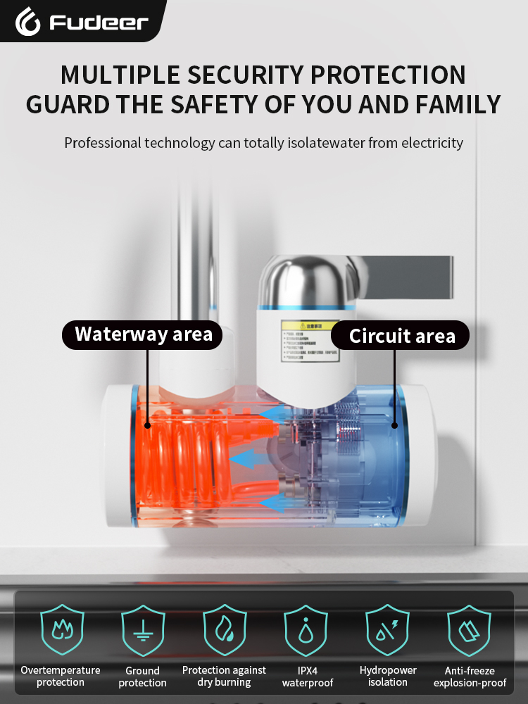 Fudeer Electric Water Heater 2 - đánh giá và giá Commercial Kitchen Faucet
