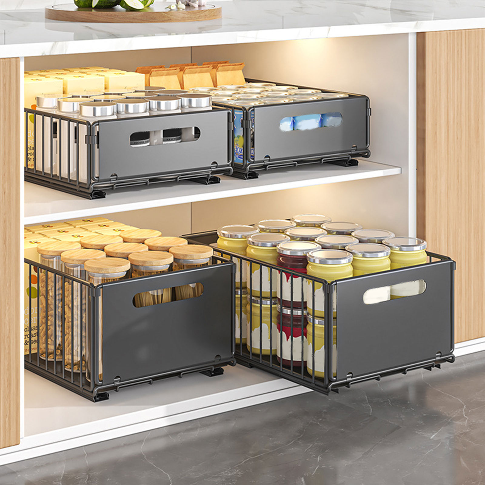 Pull Out Kitchen Storage Rack  - đánh giá và giá Commercial Kitchen Swing Door